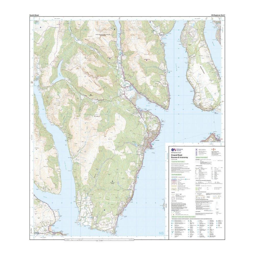 Explorer OL 37 Cowal East Dunoon & Inveraray Map - Image 4