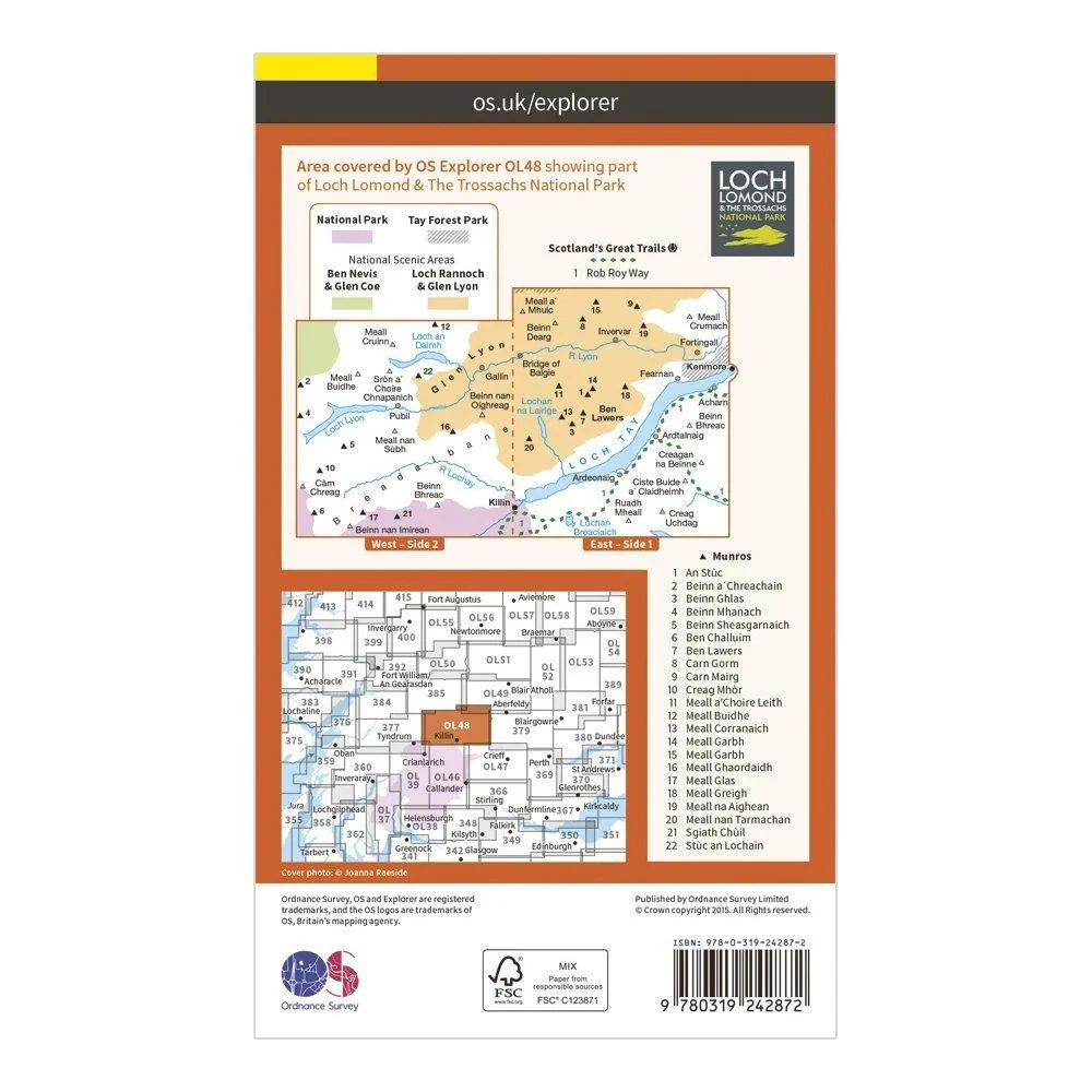 Explorer OL 48 Ben Lawers & Glen Lyon Map - Image 2