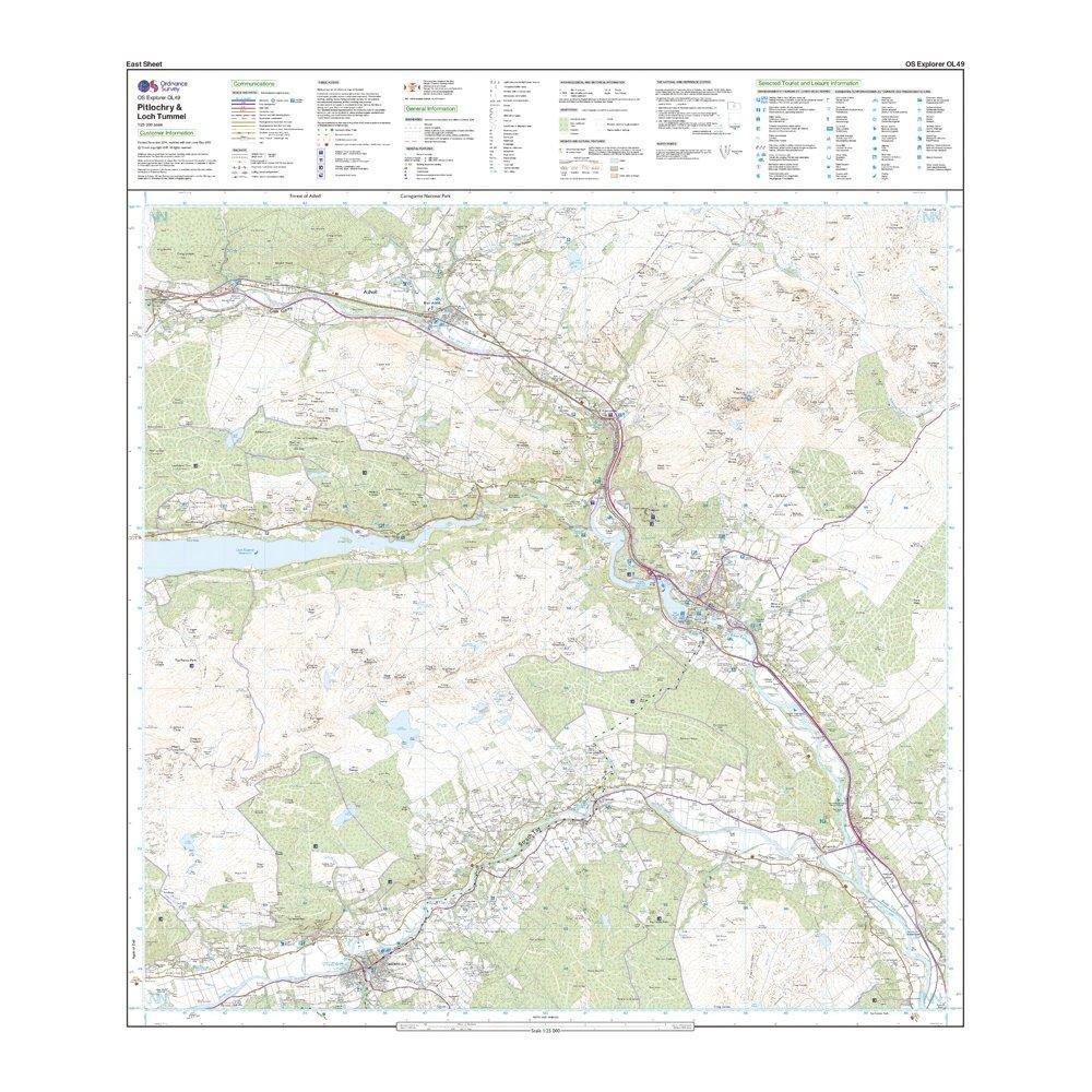 Explorer OL 49 Pitlochry  Loch Tummel Map - Image 3