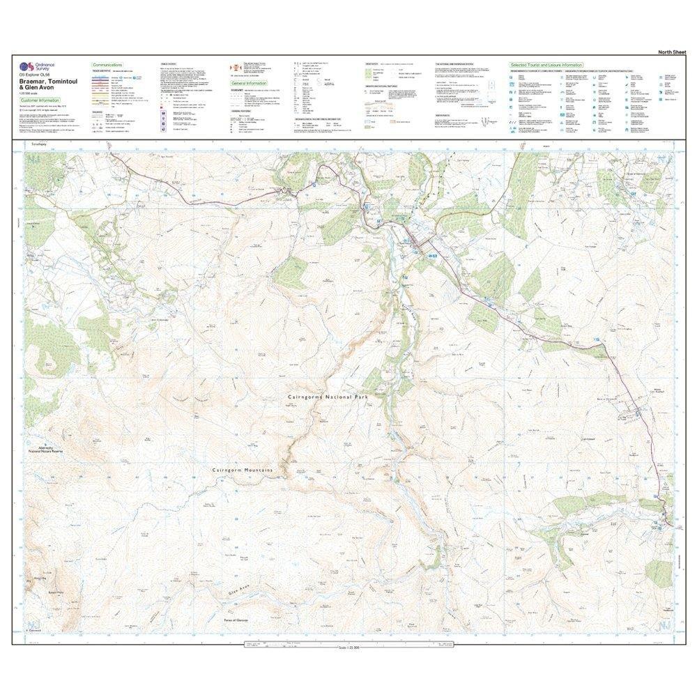 Explorer OL 58 Braemar Tomintoul  Glen Avon Map - Image 3