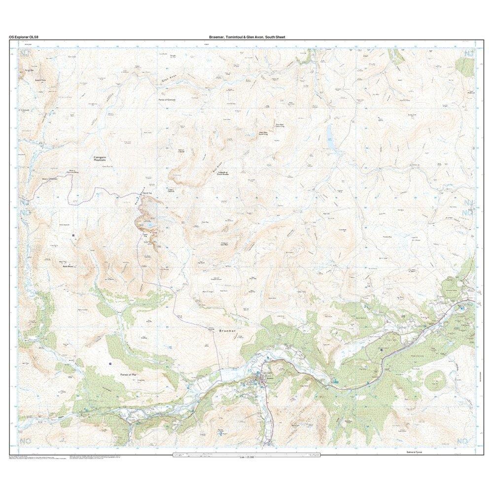 Explorer OL 58 Braemar Tomintoul  Glen Avon Map - Image 4