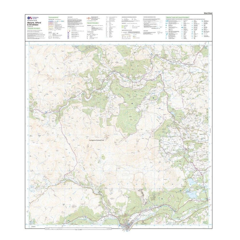 Explorer OL 59 Aboyne, Alford & Strathdon Map - Image 4