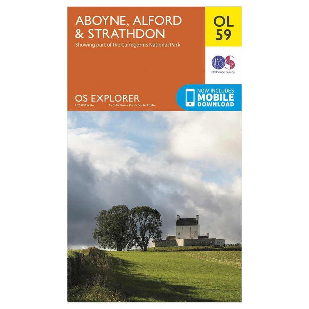 Explorer OL 59 Aboyne, Alford & Strathdon Map - Image 5