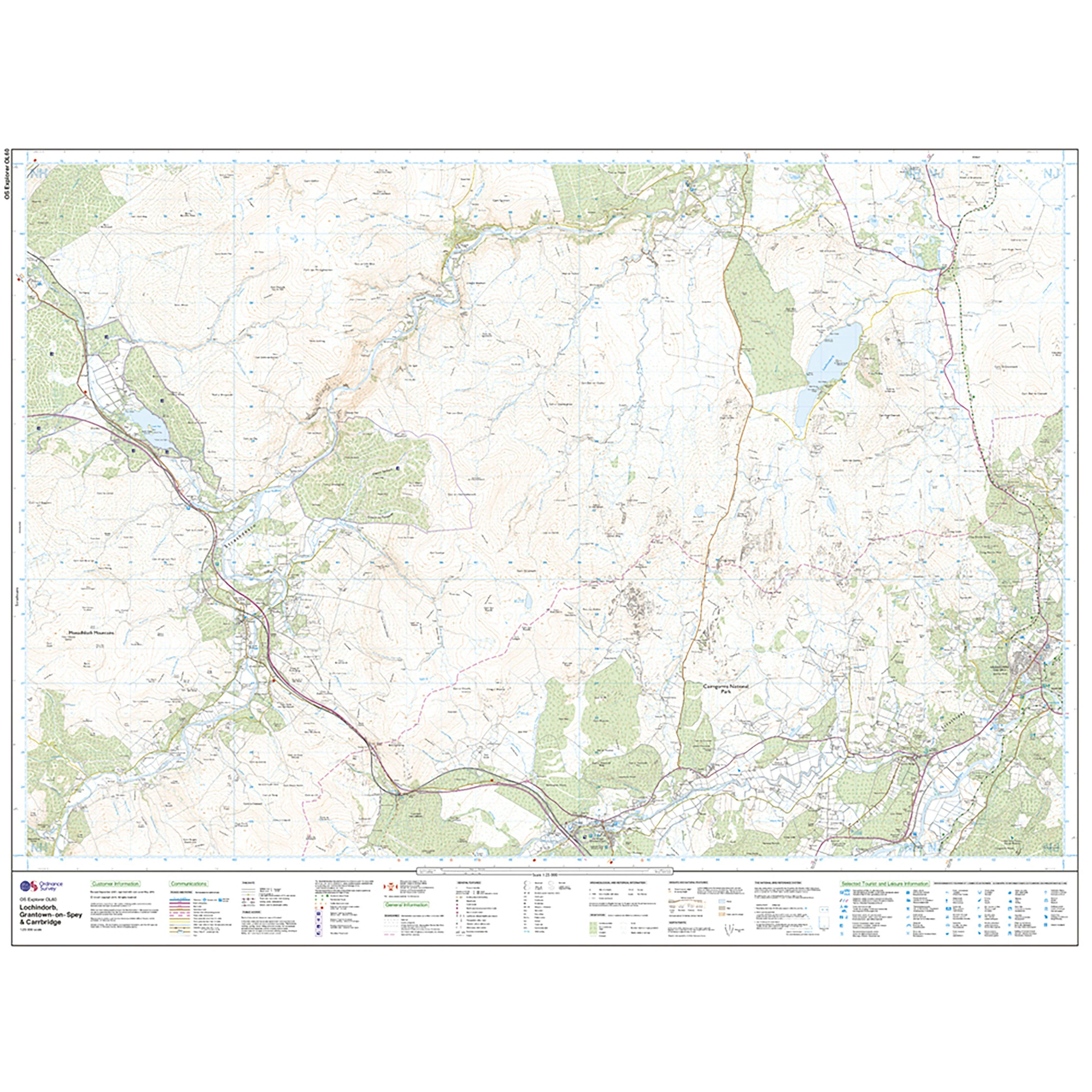 Explorer OL 60 Active D Lochindorb GrantownonSprey  Carrbridge Map - Image 3