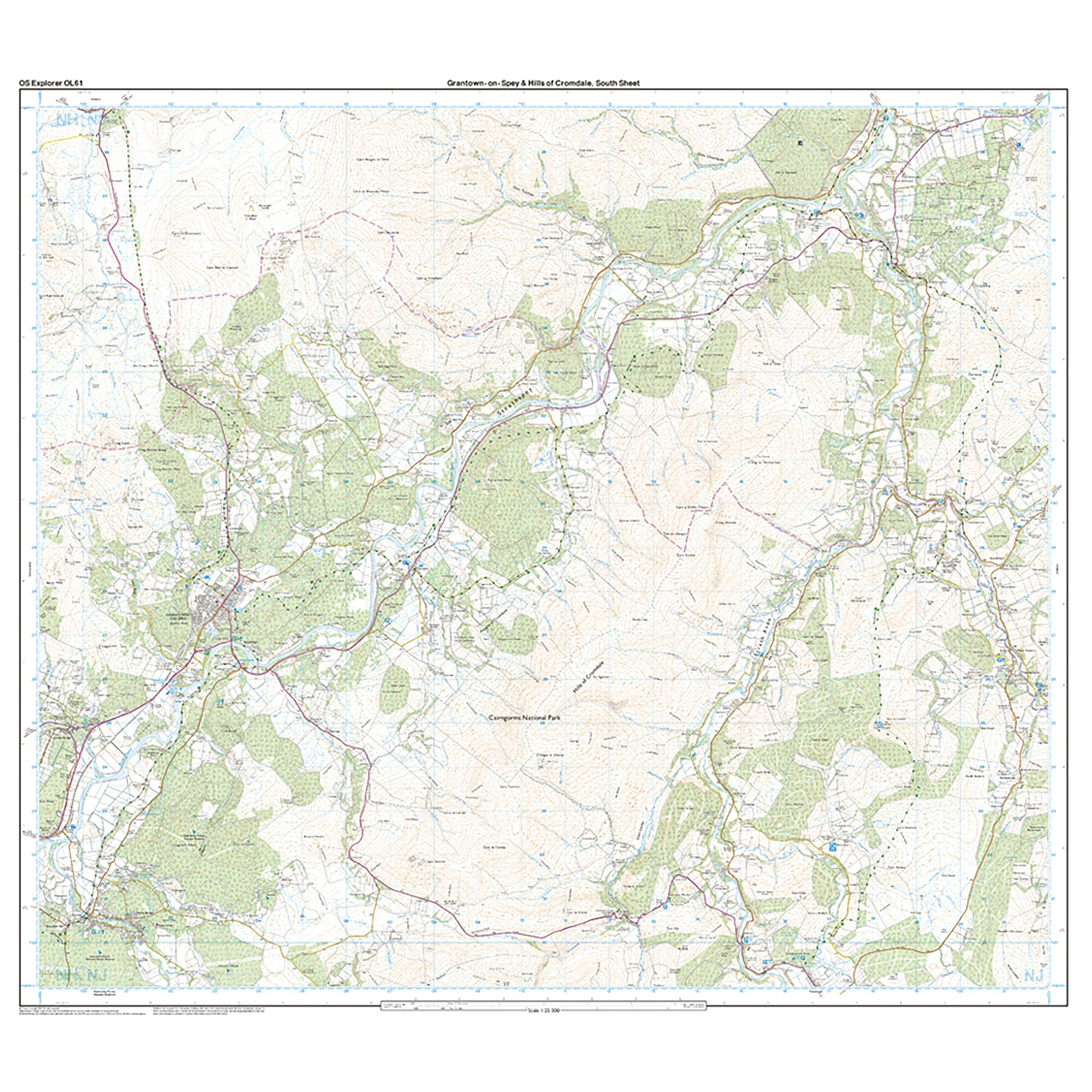 Explorer OL 61 Active D Grantown-on-Spey & Hills of Cromdale Map - Image 4