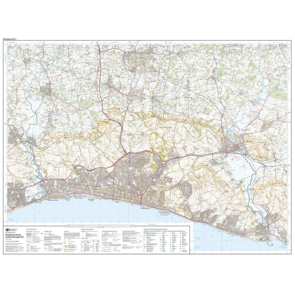 Explorer OL11 Brighton & Hove Map With Digital Version - Image 3
