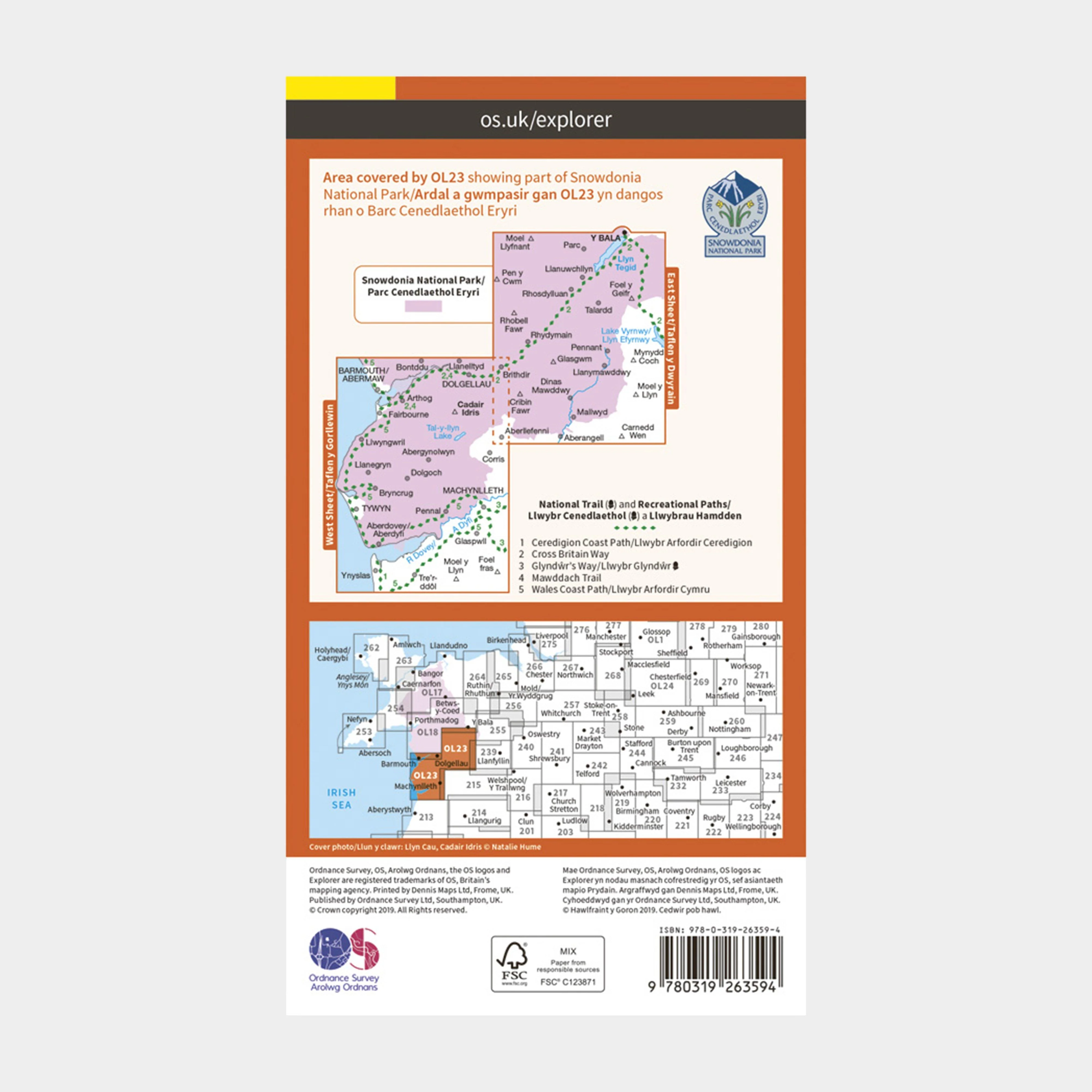 Explorer OL23 Cadair Idris & Llyn Tegid Map With Digital Version - Image 2