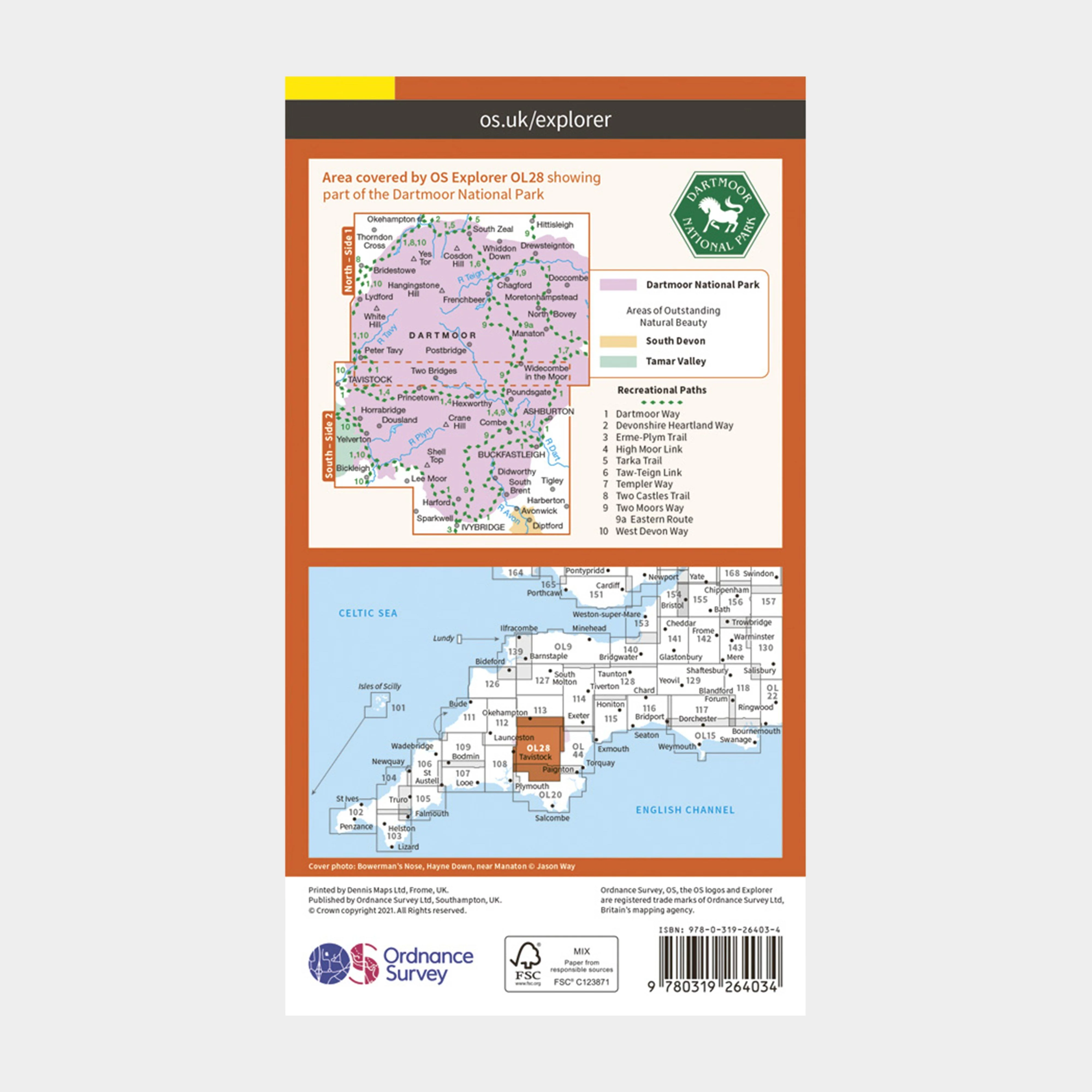 Explorer OL28 Dartmoor Map With Digital Version - Image 2