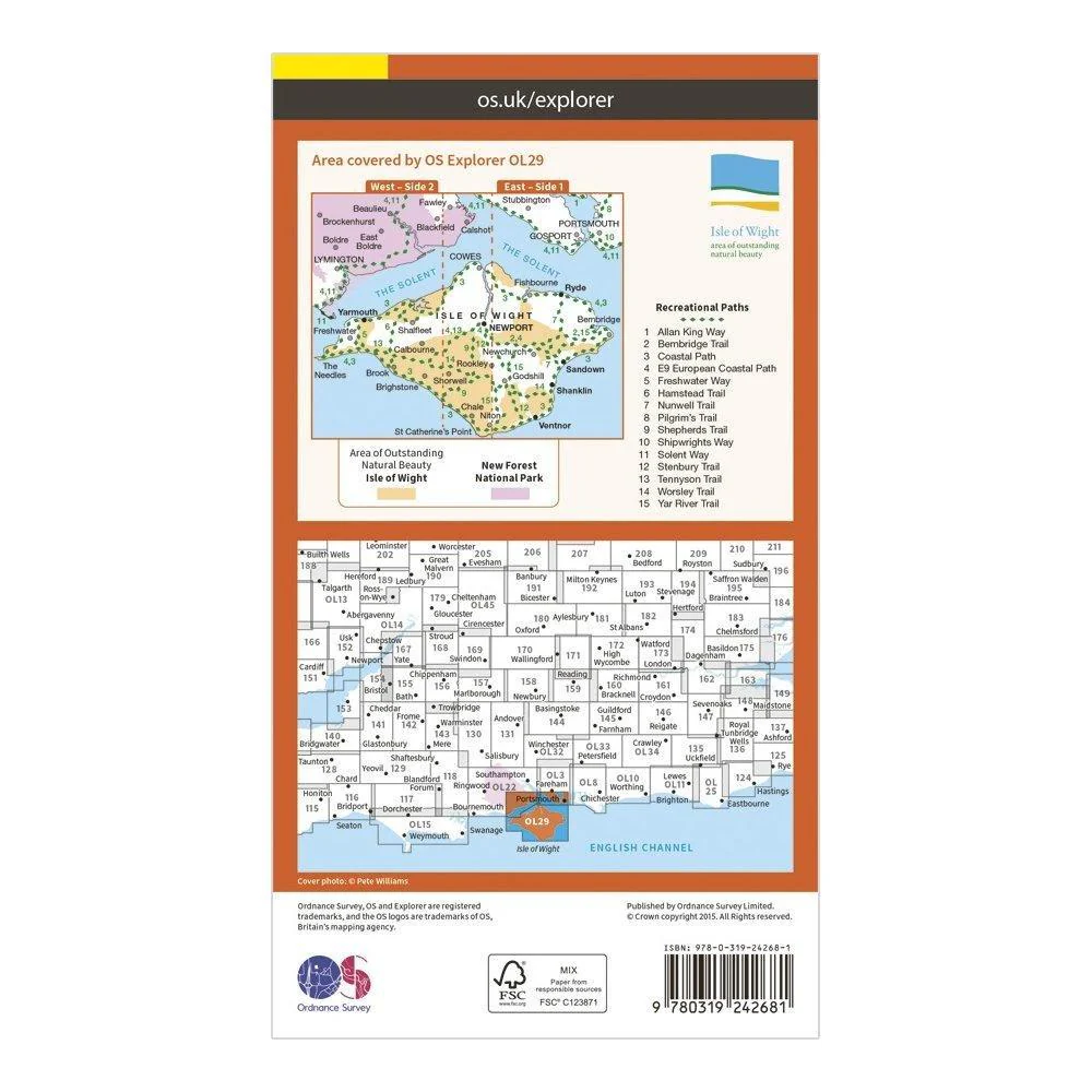 Explorer OL29 Isle of Wight Map With Digital Version - Image 2
