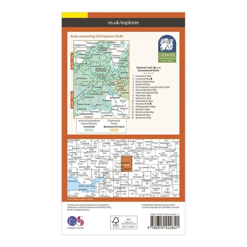 Explorer OL45 The Cotswold Map With Digital Version - Image 2