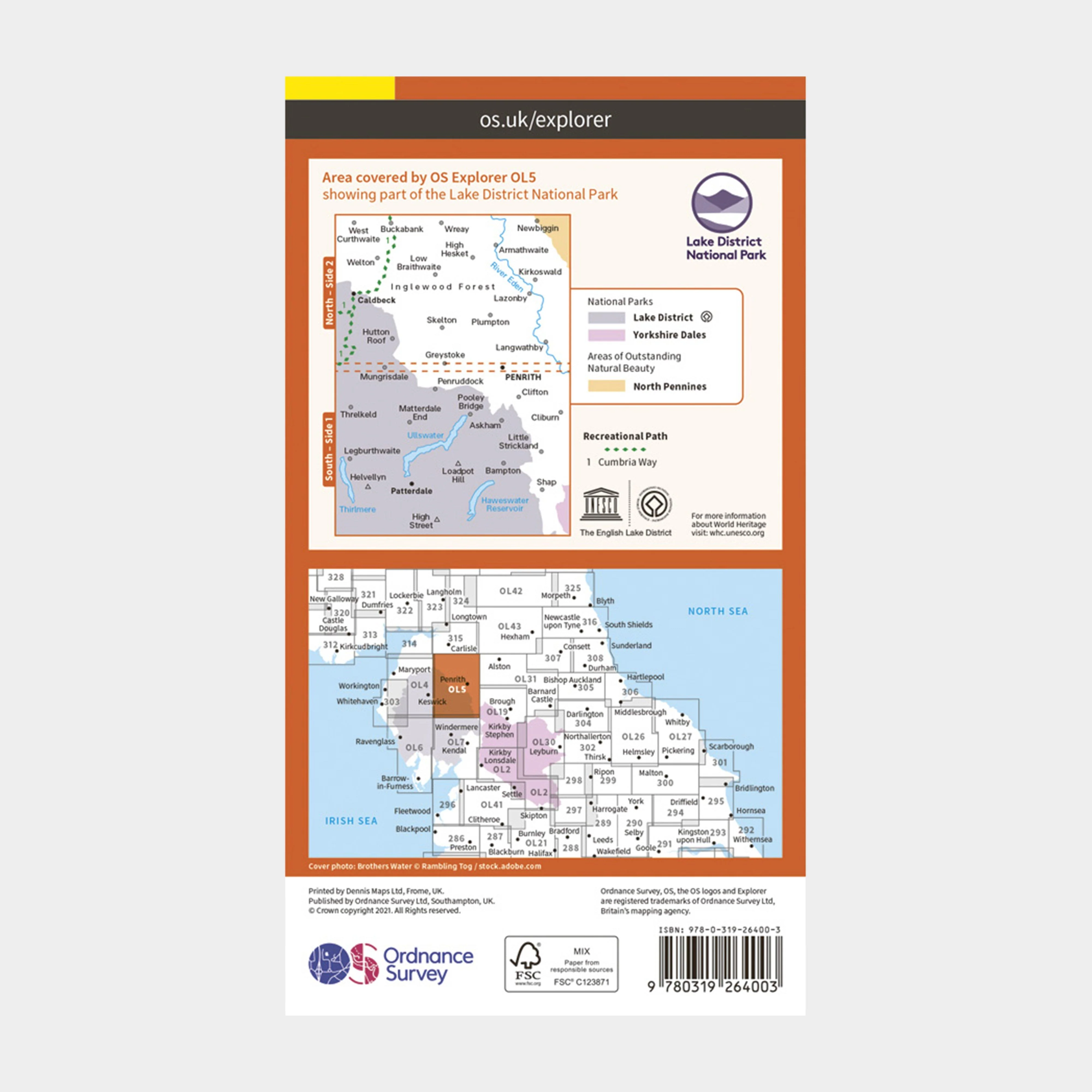 Explorer OL5 The English Lakes – North Eastern area Map With Digital Version - Image 2