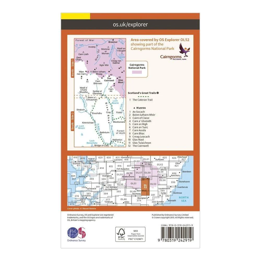 Explorer OL52 Glen Shee & Braemar Map With Digital Version - Image 2
