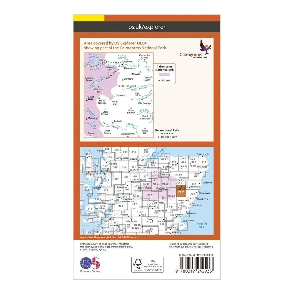 Explorer OL54 Glen Esk & Glen Tanar Map With Digital Version - Image 2