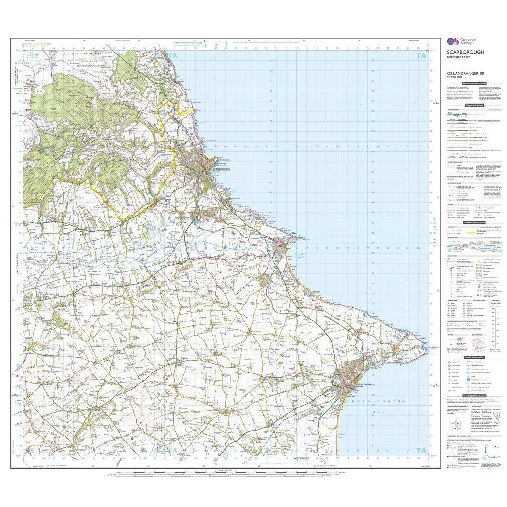 Landranger 101 Scarborough, Bridlington & Filey Map With Digital Version - Image 3