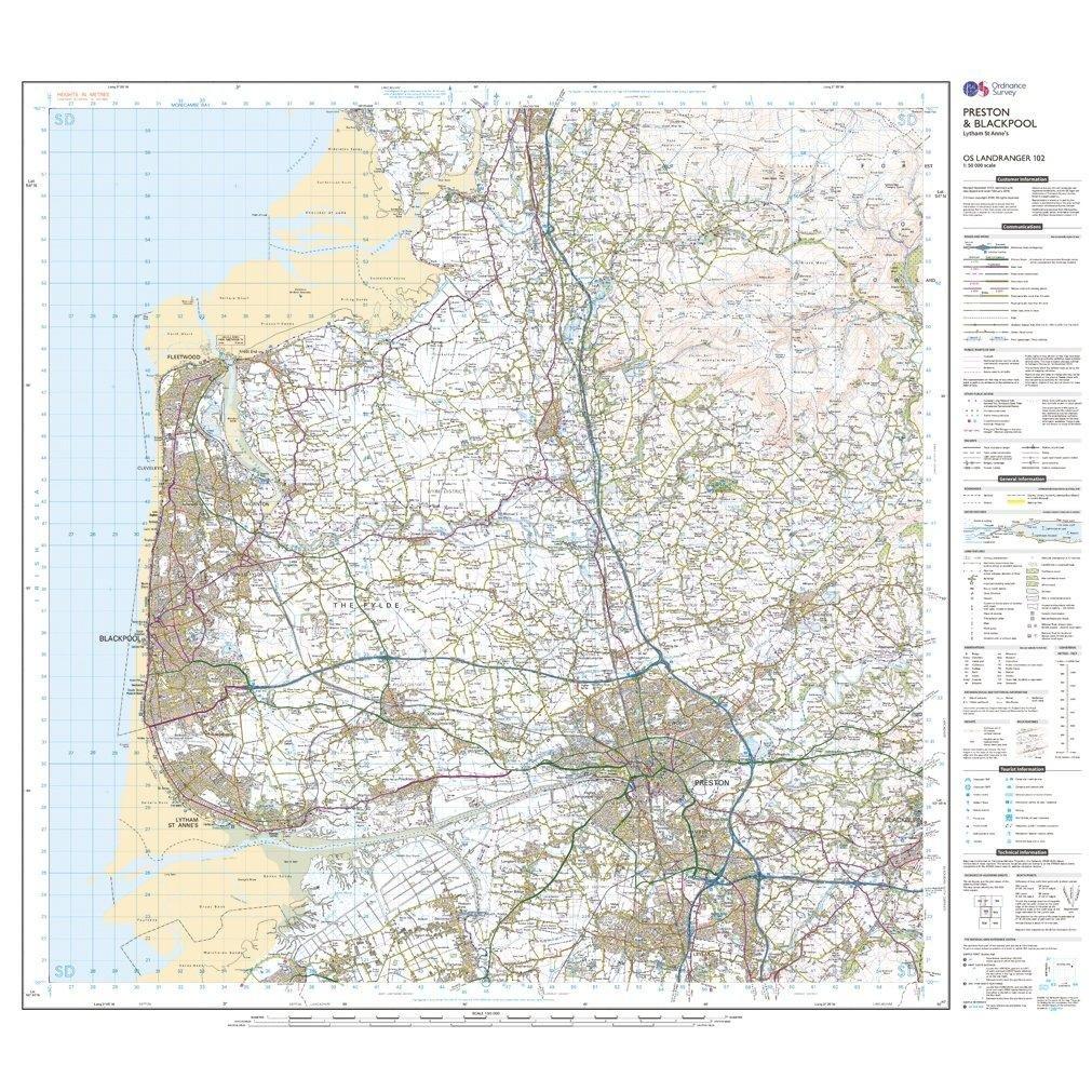 Landranger 102 Preston & Blackpool, Lytham Map With Digital Version - Image 3