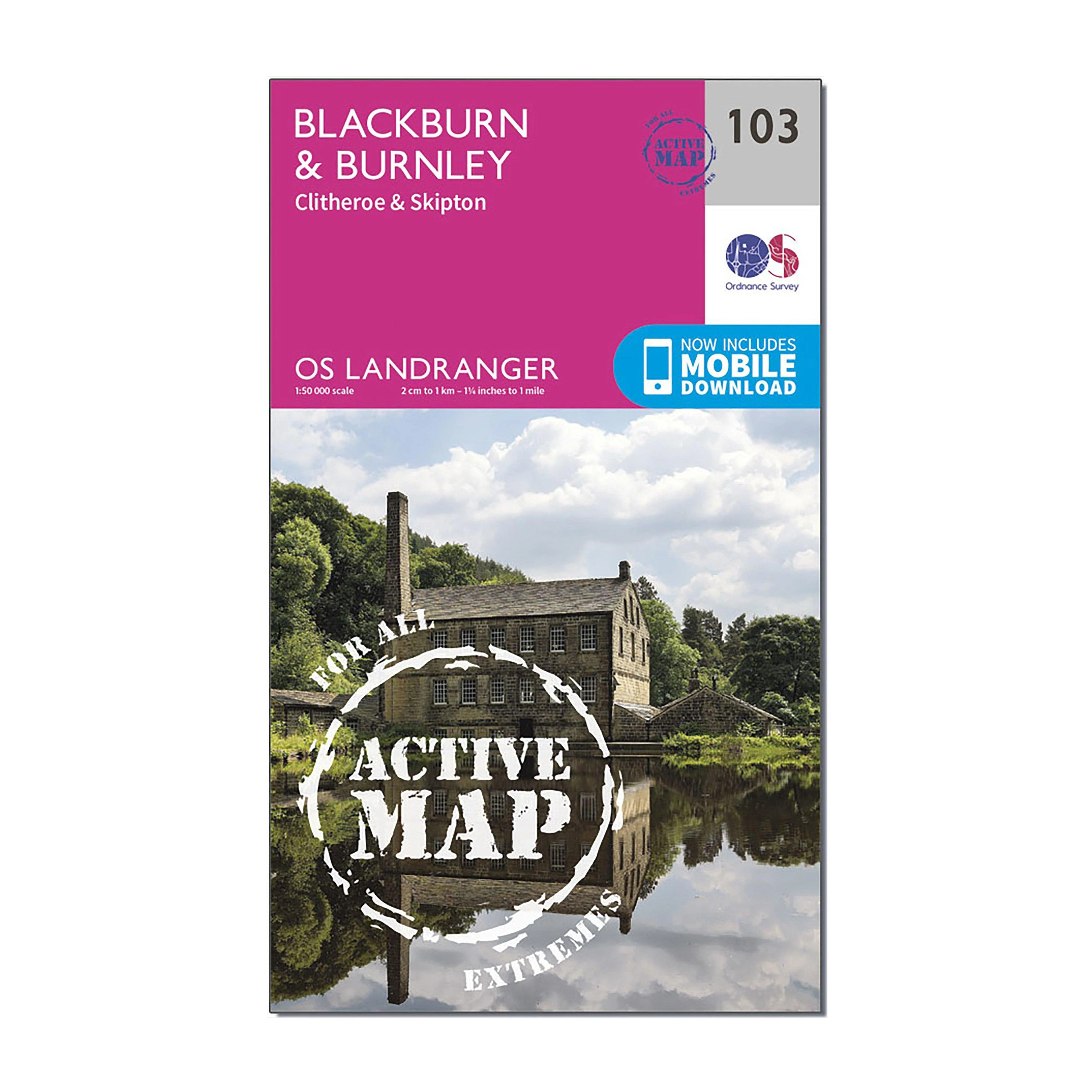 Landranger 103 Blackburn & Burnley, Clitheroe & Skipton Map - Image 4