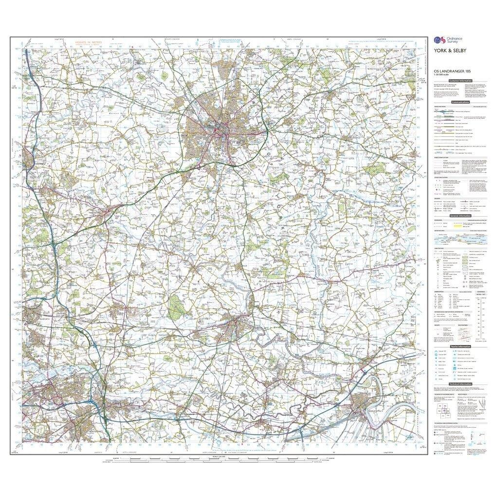 Landranger 105 York & Selby Map With Digital Version - Image 3