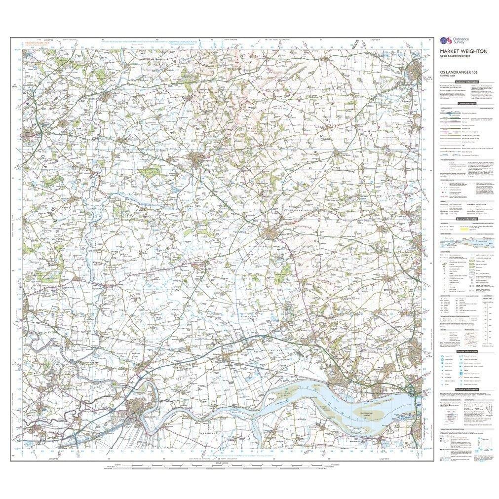 Landranger 106 Market Weighton, Goole & Stamford Bridge Map With Digital Version - Image 3