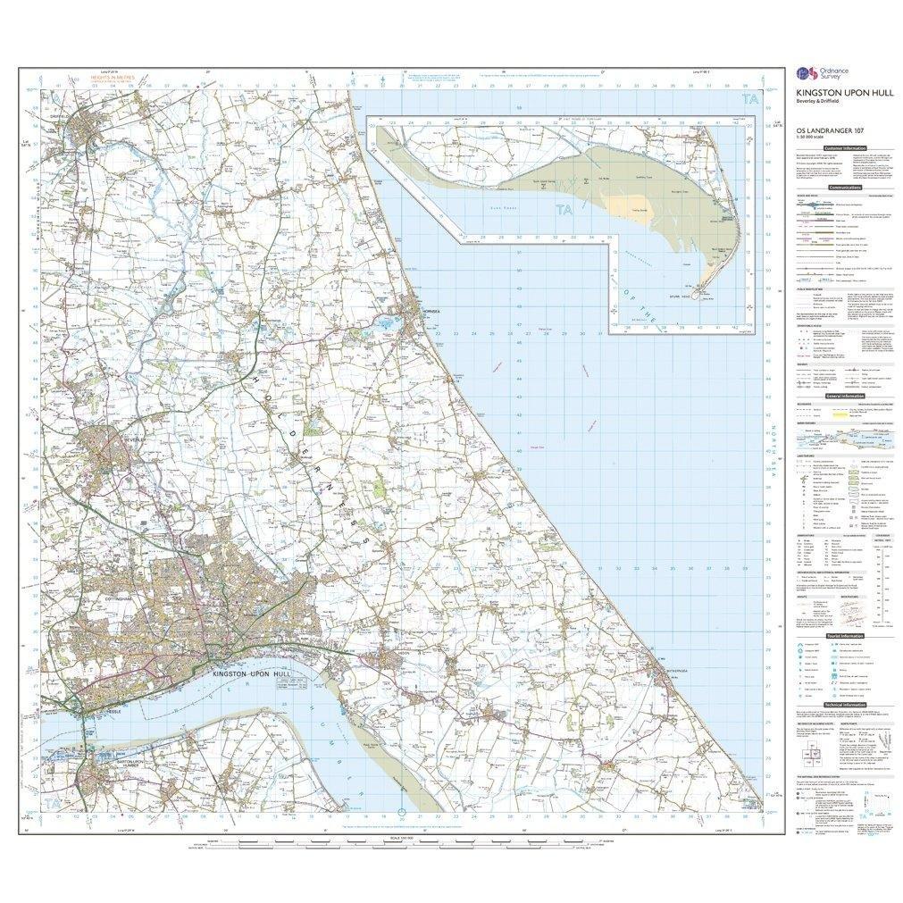 Landranger 107 Kingston upon Hull, Beverley & Driffield Map With Digital Version - Image 3