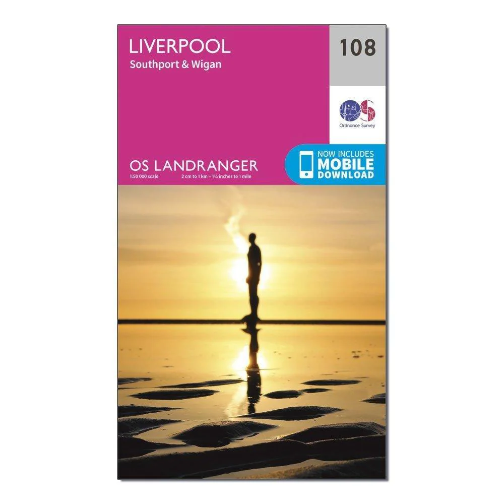 Landranger 108 Liverpool, Southport & Wigan Map With Digital Version - Image 4