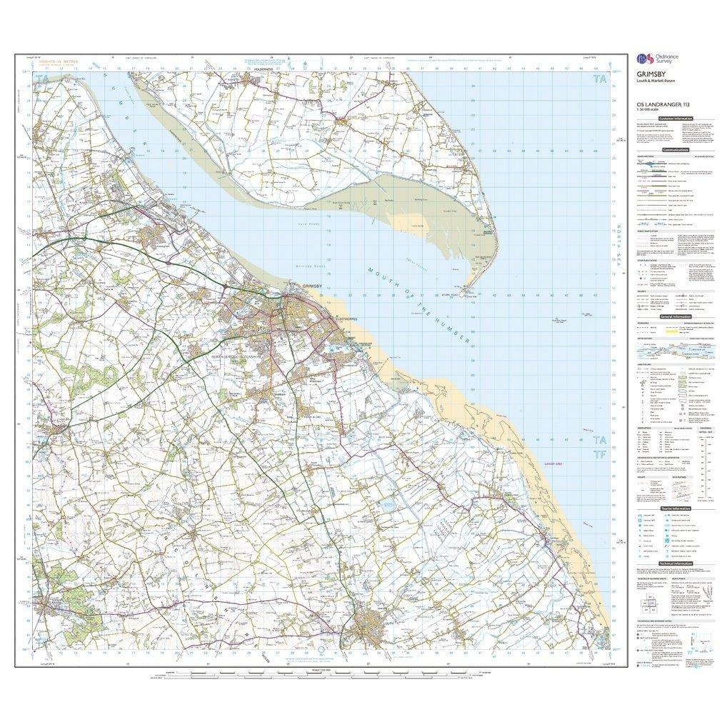 Landranger 113 Grimsby, Louth & Market Rasen Map With Digital Version - Image 3