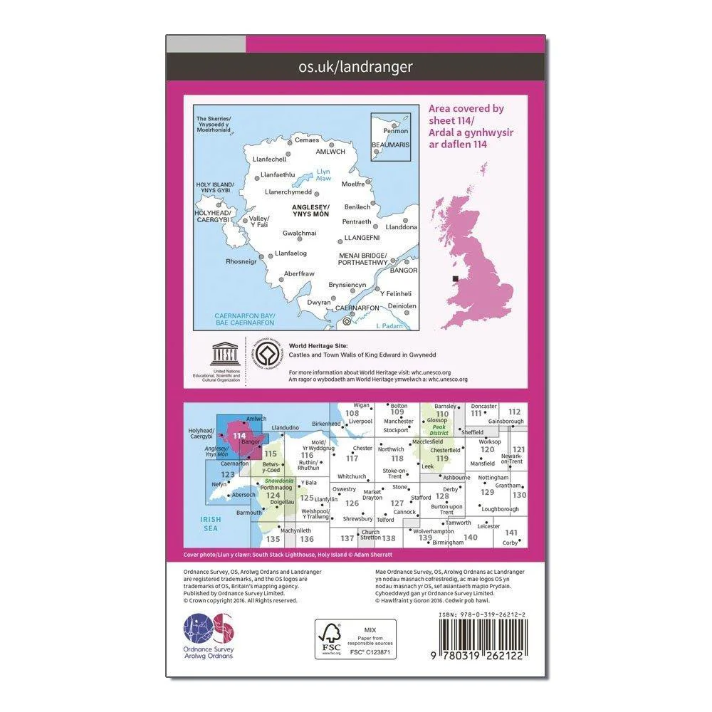 Landranger 114 Anglesey Map With Digital Version - Image 2