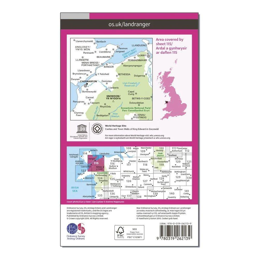 Landranger 115 Snowdon & Caernarfon Map With Digital Version - Image 2