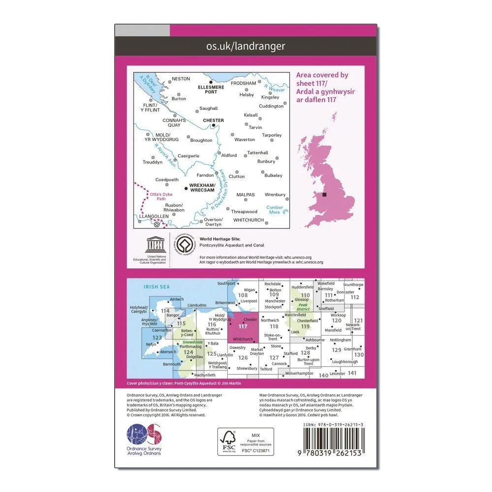 Landranger 117 Chester & Wrexham, Ellesmere Port Map With Digital Version - Image 2