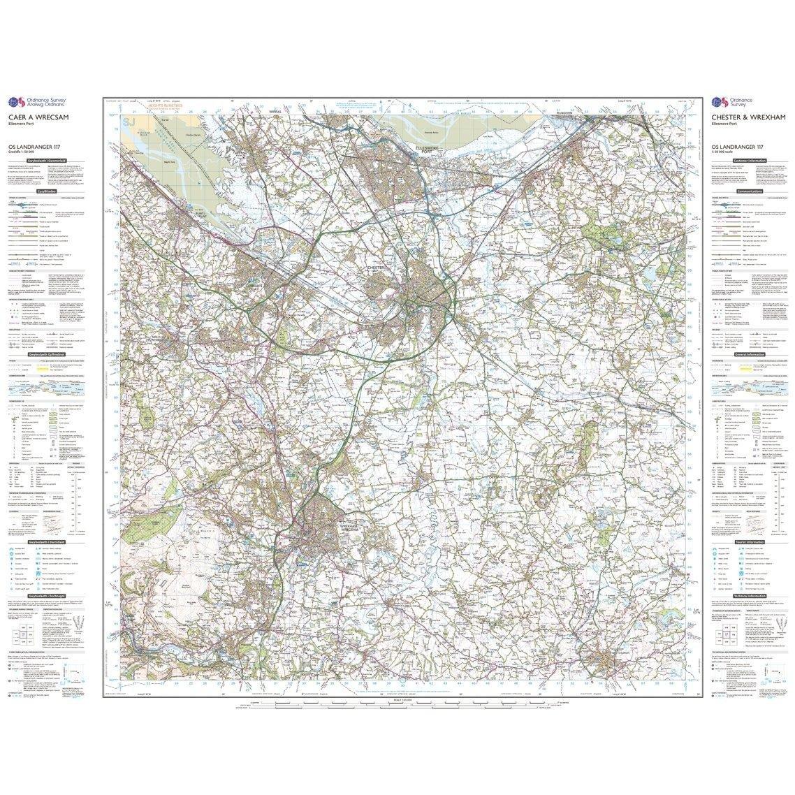 Landranger 117 Chester & Wrexham, Ellesmere Port Map With Digital Version - Image 3