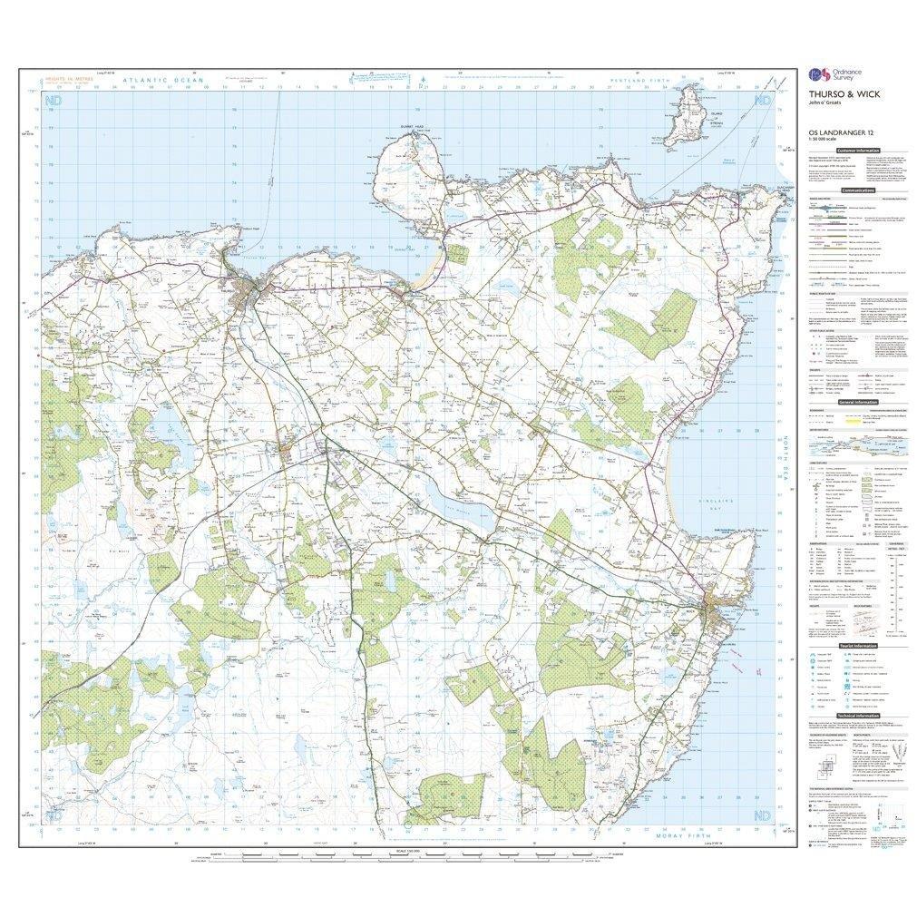 Landranger 12 Thurso & Wick, John O'Groats Map With Digital Version - Image 3