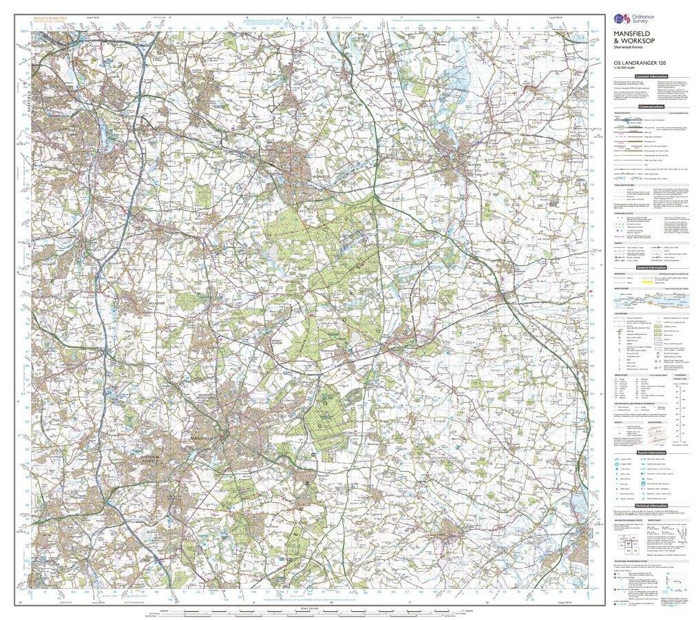 Landranger 120 Mansfield & Worksop, Sherwood Forest Map With Digital Version - Image 3