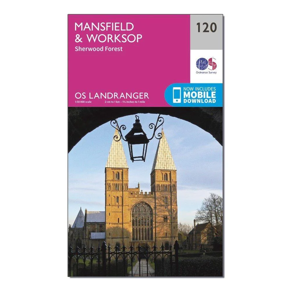 Landranger 120 Mansfield & Worksop, Sherwood Forest Map With Digital Version - Image 4