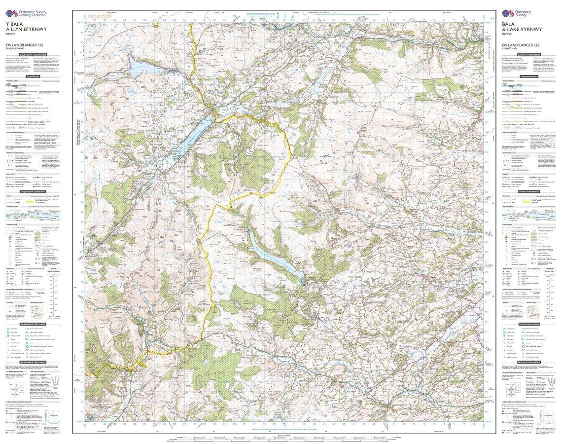 Landranger 125 Bala & Lake Vyrnwy, Berwyn Map With Digital Version - Image 3