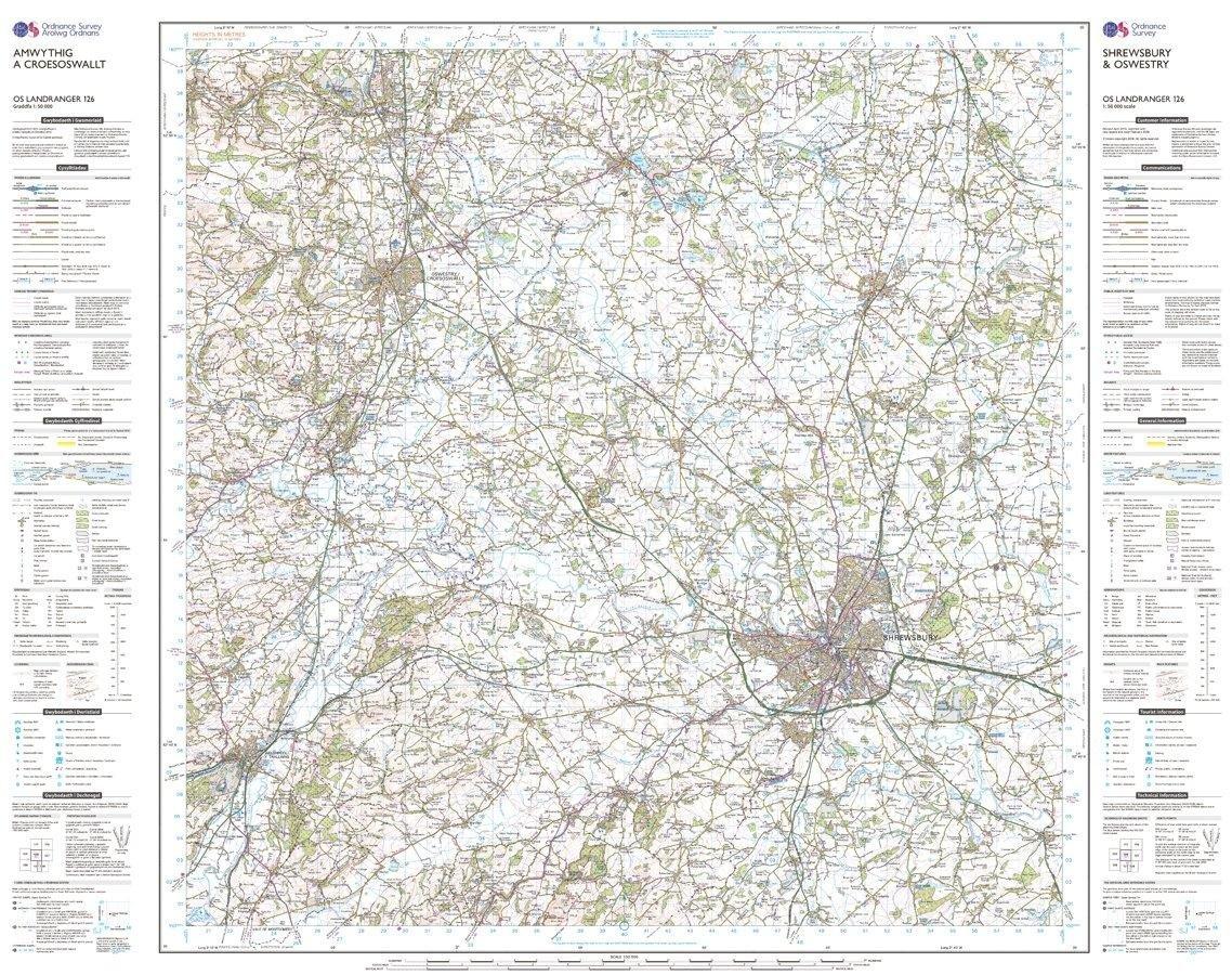 Landranger 126 Shrewsbury & Oswestry Map With Digital Version - Image 3