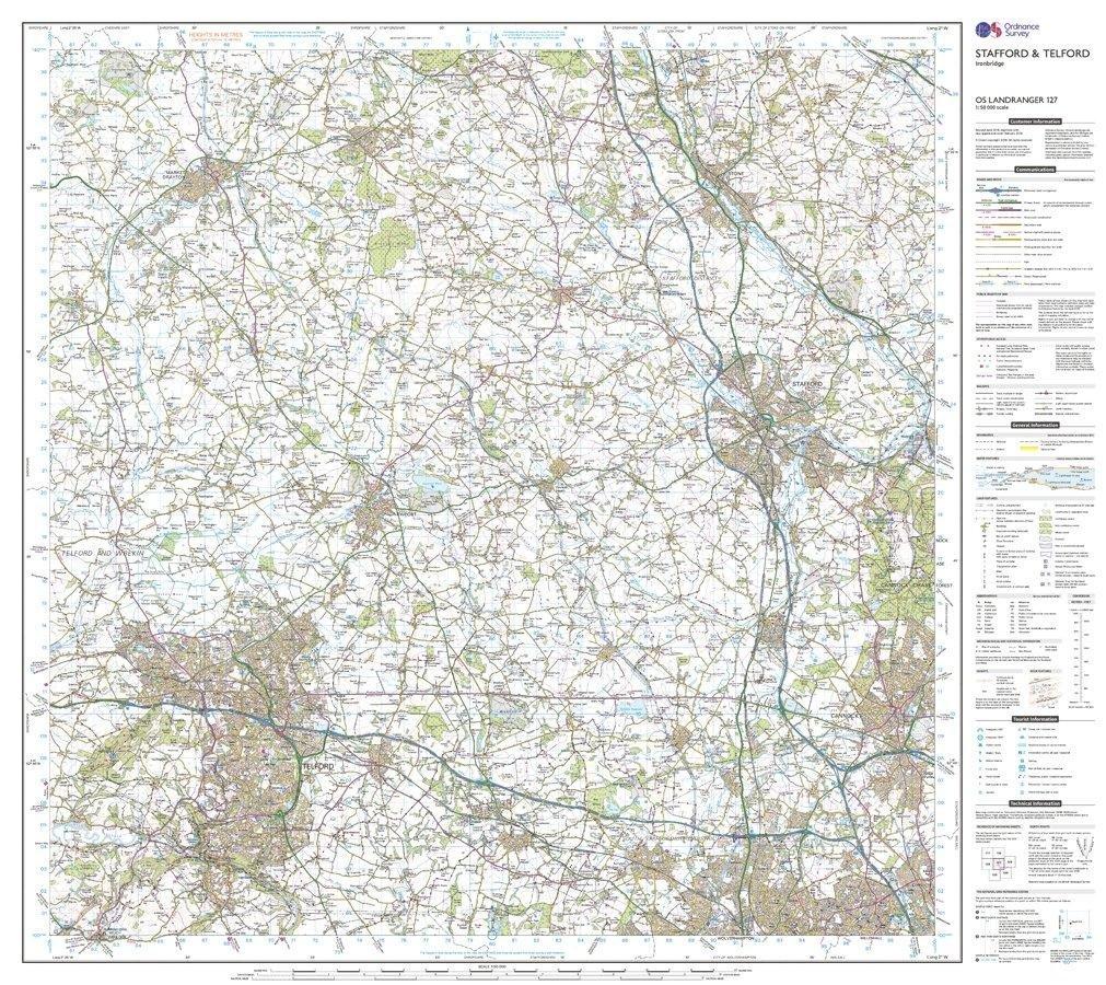 Landranger 127 Stafford & Telford, Ironbridge Map With Digital Version - Image 3