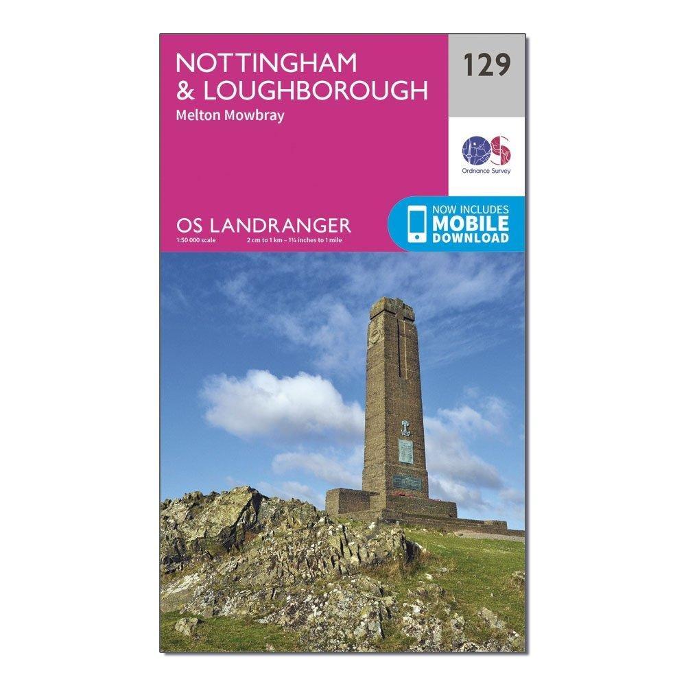 Landranger 129 Nottingham & Loughborough, Melton Mowbray Map With Digital Version - Image 4