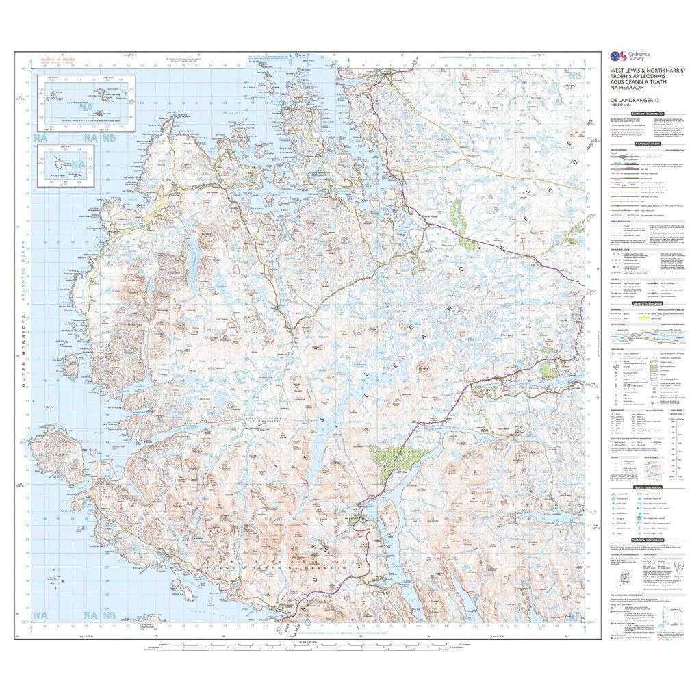 Landranger 13 West Lewis & North Harris Map With Digital Version - Image 3