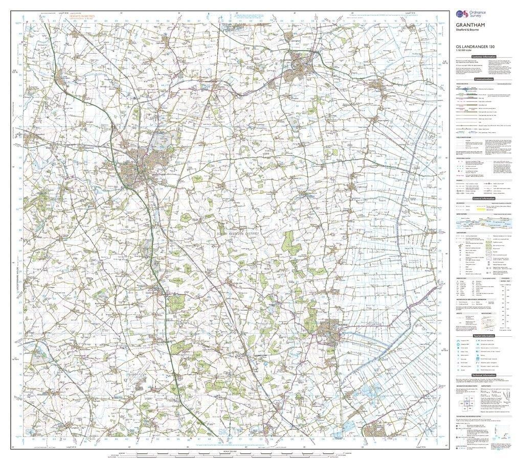 Landranger 130 Grantham, Sleaford & Bourne Map With Digital Version - Image 3