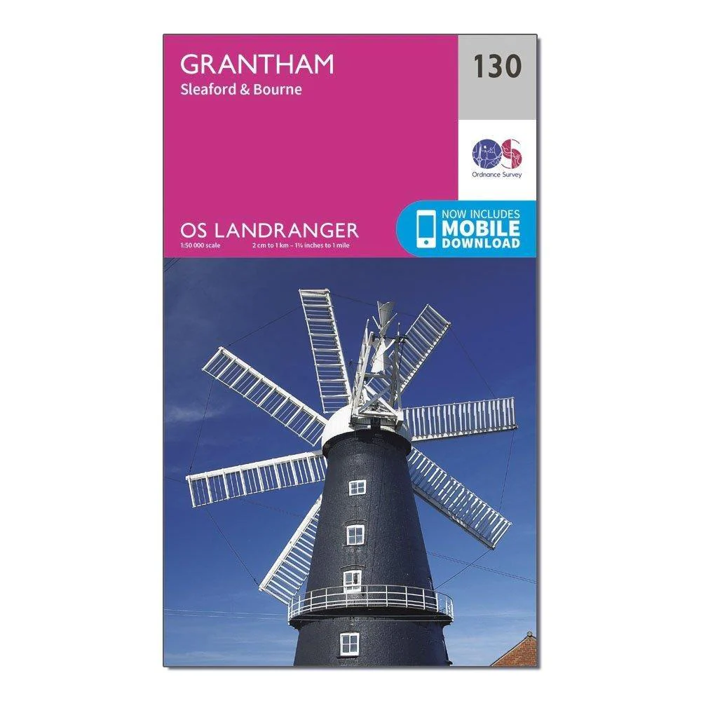 Landranger 130 Grantham, Sleaford & Bourne Map With Digital Version - Image 4