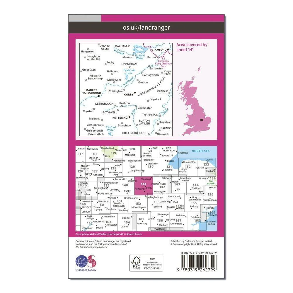 Landranger 141 Kettering & Corby Map With Digital Version - Image 2
