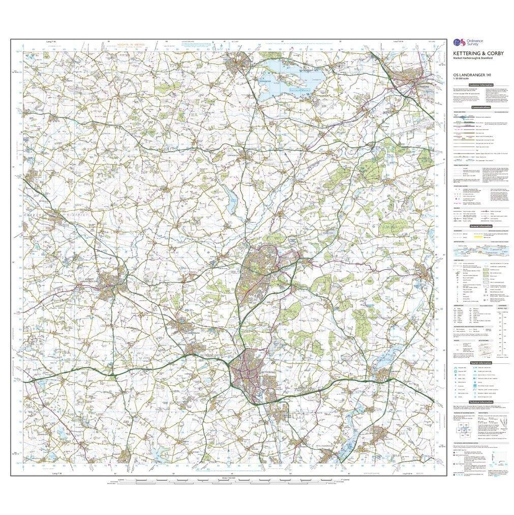 Landranger 141 Kettering & Corby Map With Digital Version - Image 3