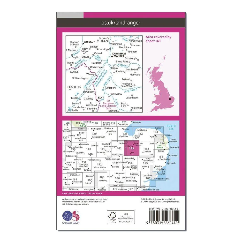Landranger 143 Ely & Wisbech, Downham Market Map With Digital Version - Image 2