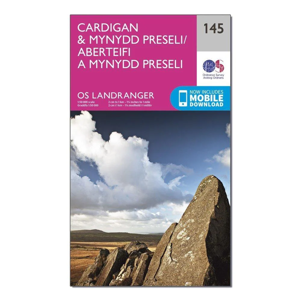 Landranger 145 Cardigan & Mynydd Preseli Map With Digital Version - Image 4