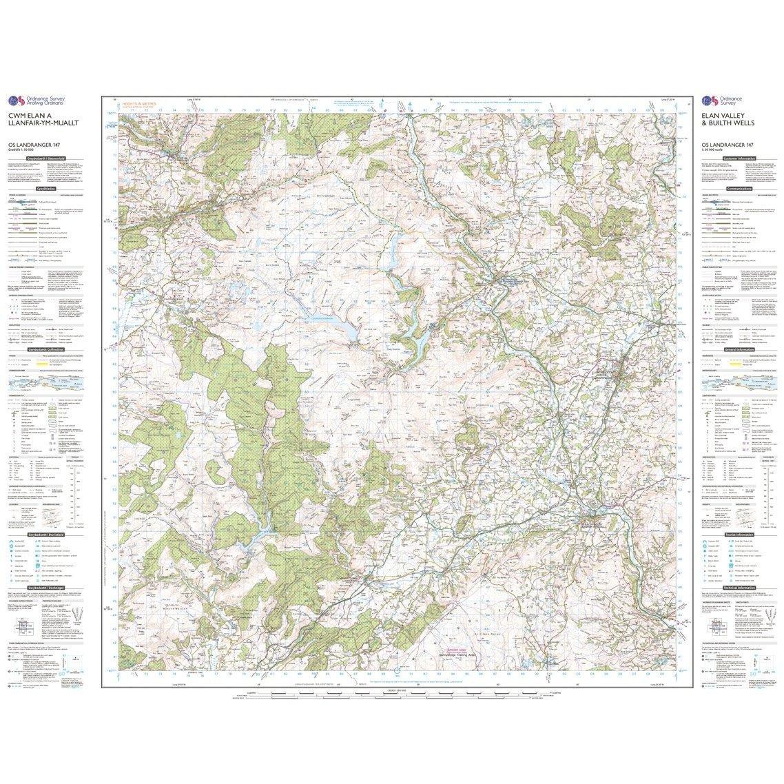 Landranger 147 Elan Valley & Builth Wells Map With Digital Version - Image 3