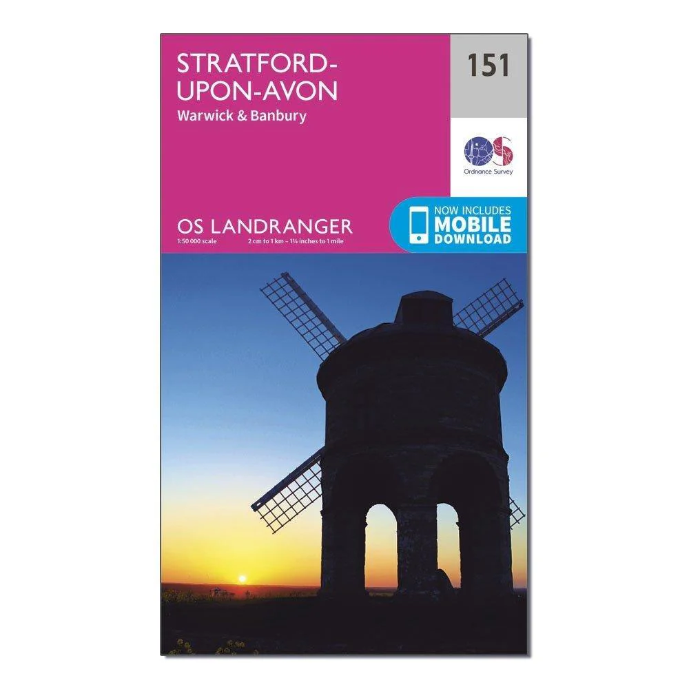 Landranger 151 Stratford-upon-Avon, Warwick & Banbury Map With Digital Version - Image 4