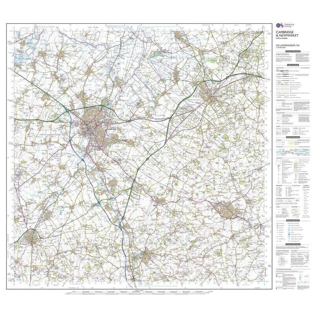 Landranger 154 Cambridge & Newmarket, Saffron Walden Map With Digital Version - Image 3