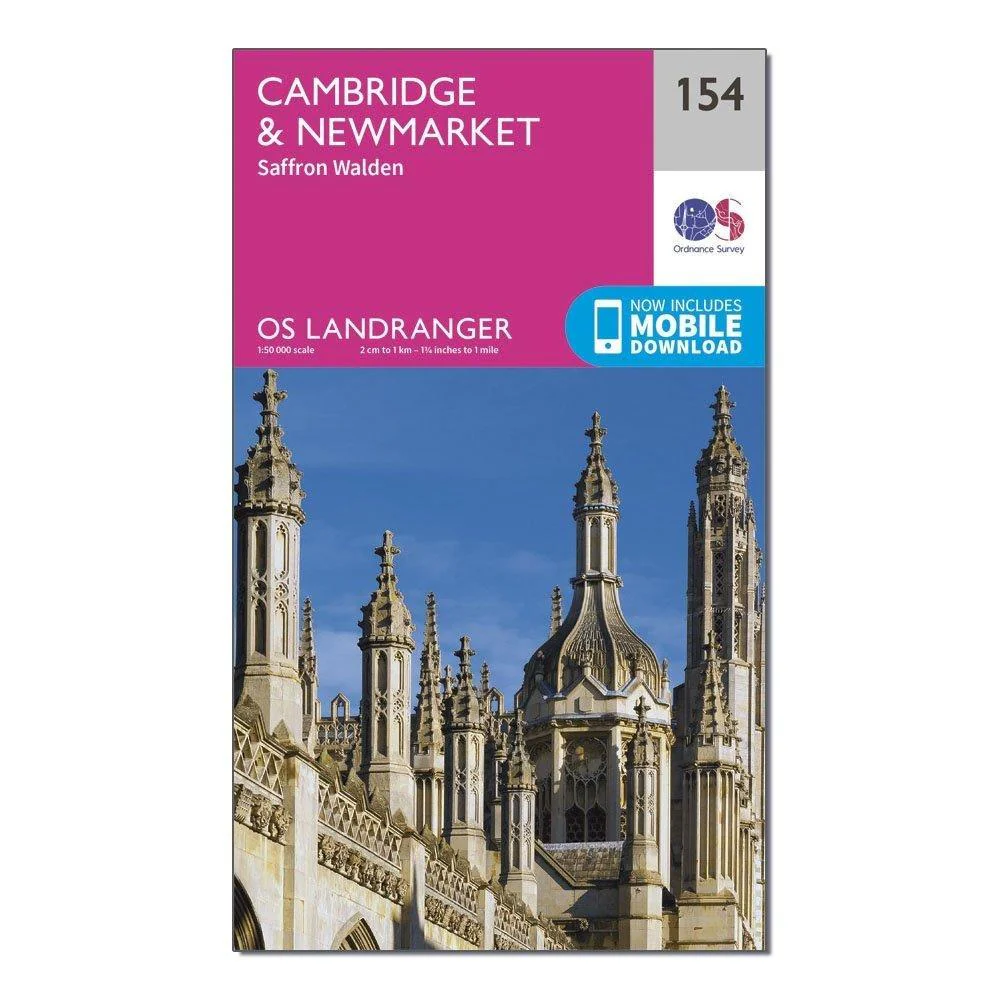 Landranger 154 Cambridge & Newmarket, Saffron Walden Map With Digital Version - Image 4