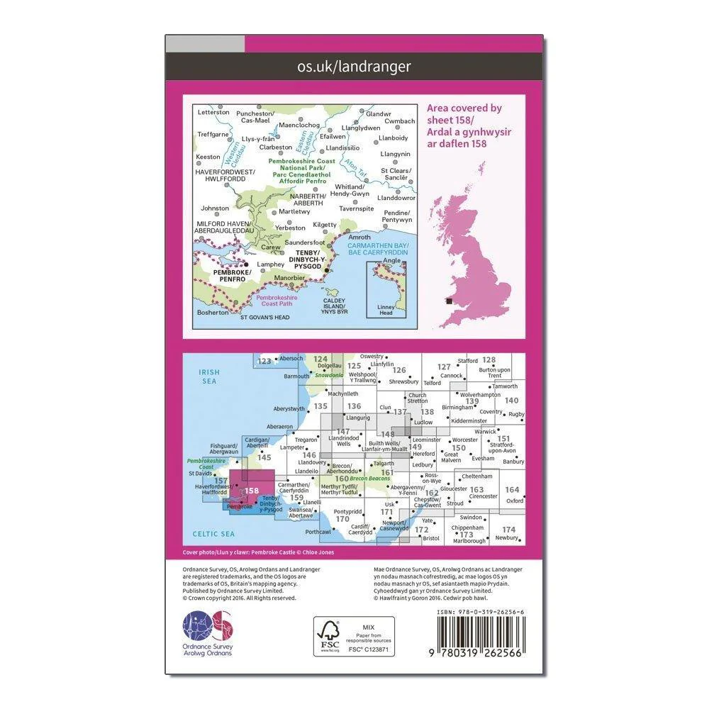Landranger 158 Tenby & Pembroke Map With Digital Version - Image 2