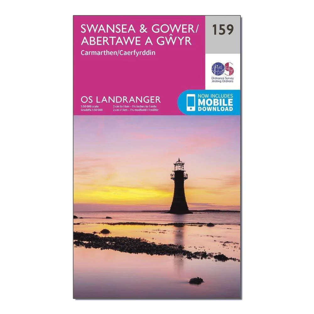 Landranger 159 Swansea & Gower, Carmarthen Map With Digital Version - Image 4