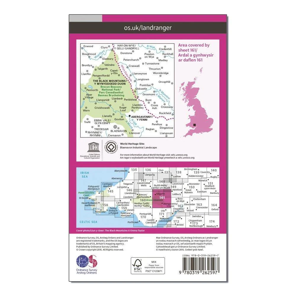 Landranger 161 The Black Mountains Map With Digital Version - Image 2